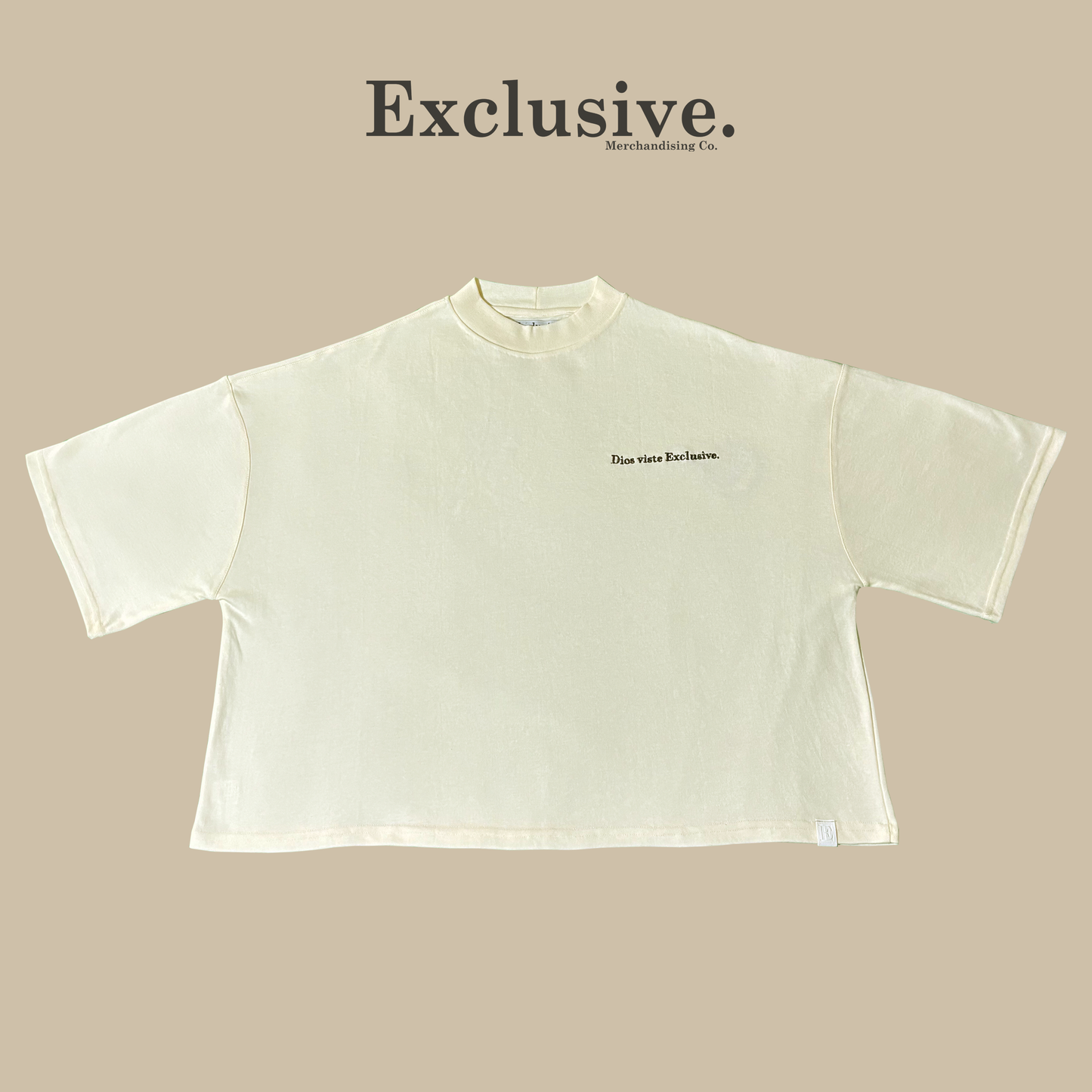 God Wear Cream Oversize Boxifit Premium Tee