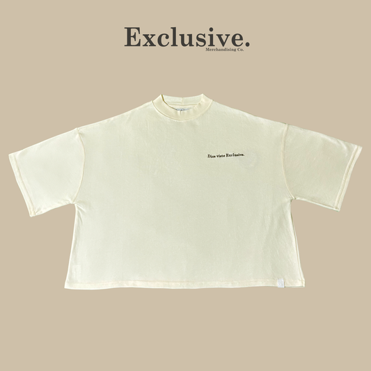 God Wear Cream Oversize Boxifit Premium Tee
